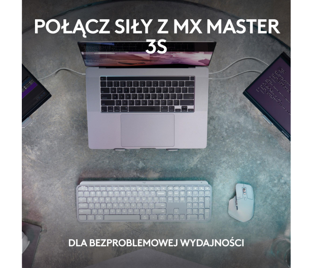 LOGITECH MX Keys S Jasnoszary 920-011588 - 1145860 - zdjęcie 13